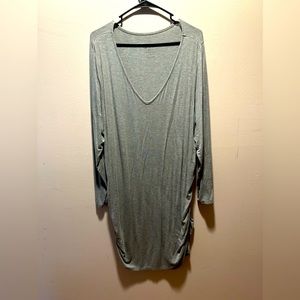 Grey Long-sleeve Maternity Top